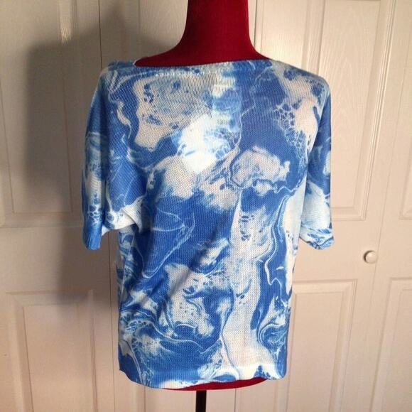 Moda Italia Italian Cotton  Knit top/Blouse sz Medium - Picture 4 of 4